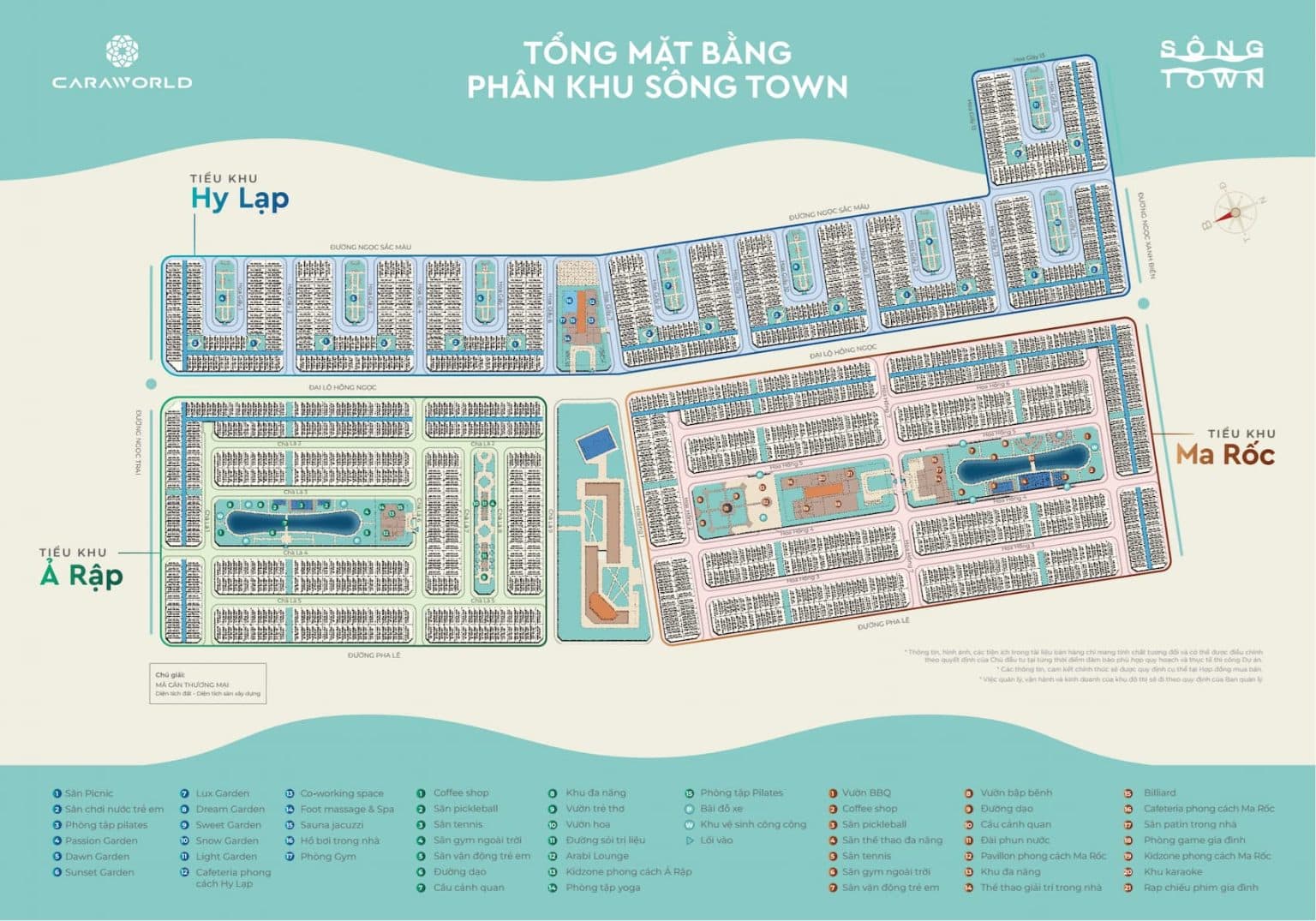 Mặt bằng phân khu Sông Town Carworld Cam Ranh